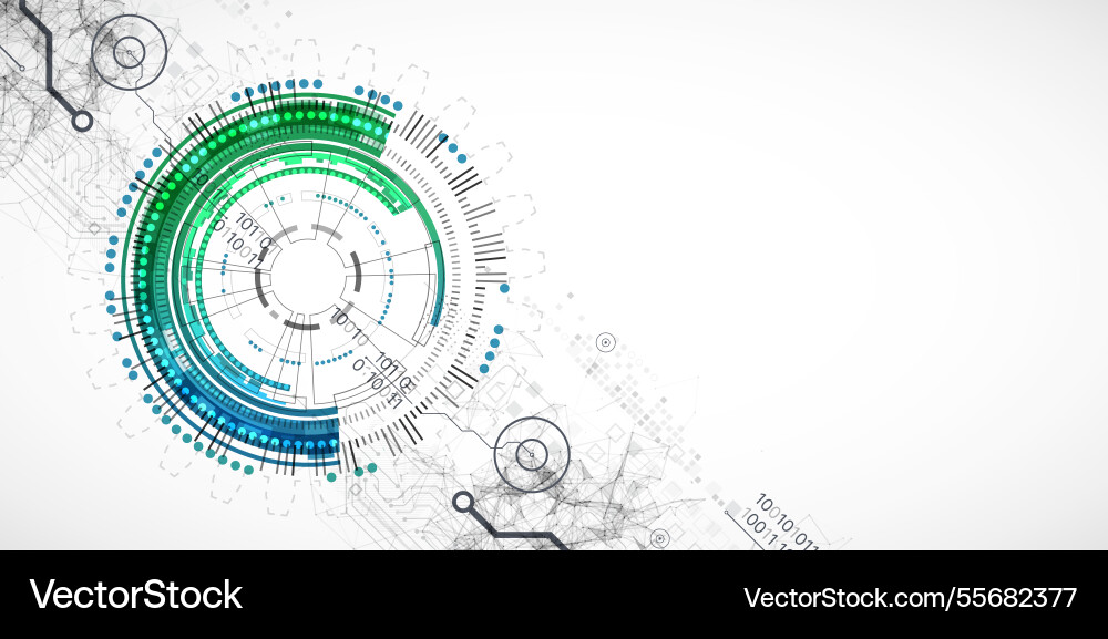 Abstraction on the theme of tech circles Abstraction on the theme of tech circles vector image