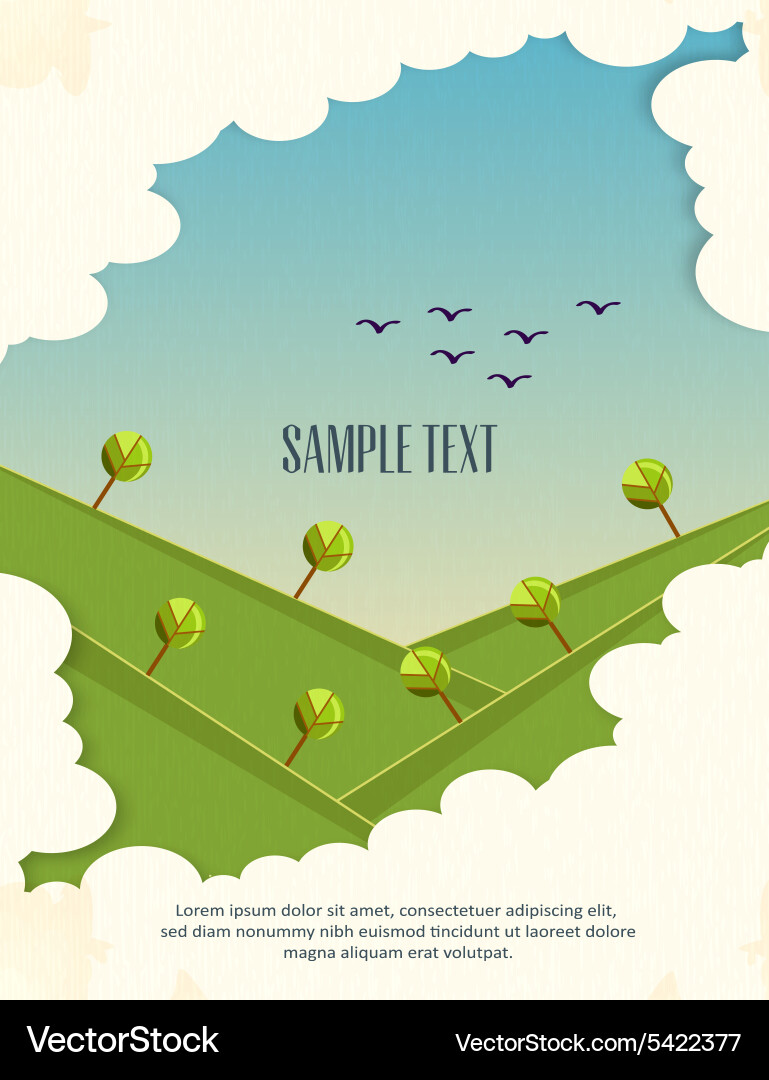 Background with tree vector image