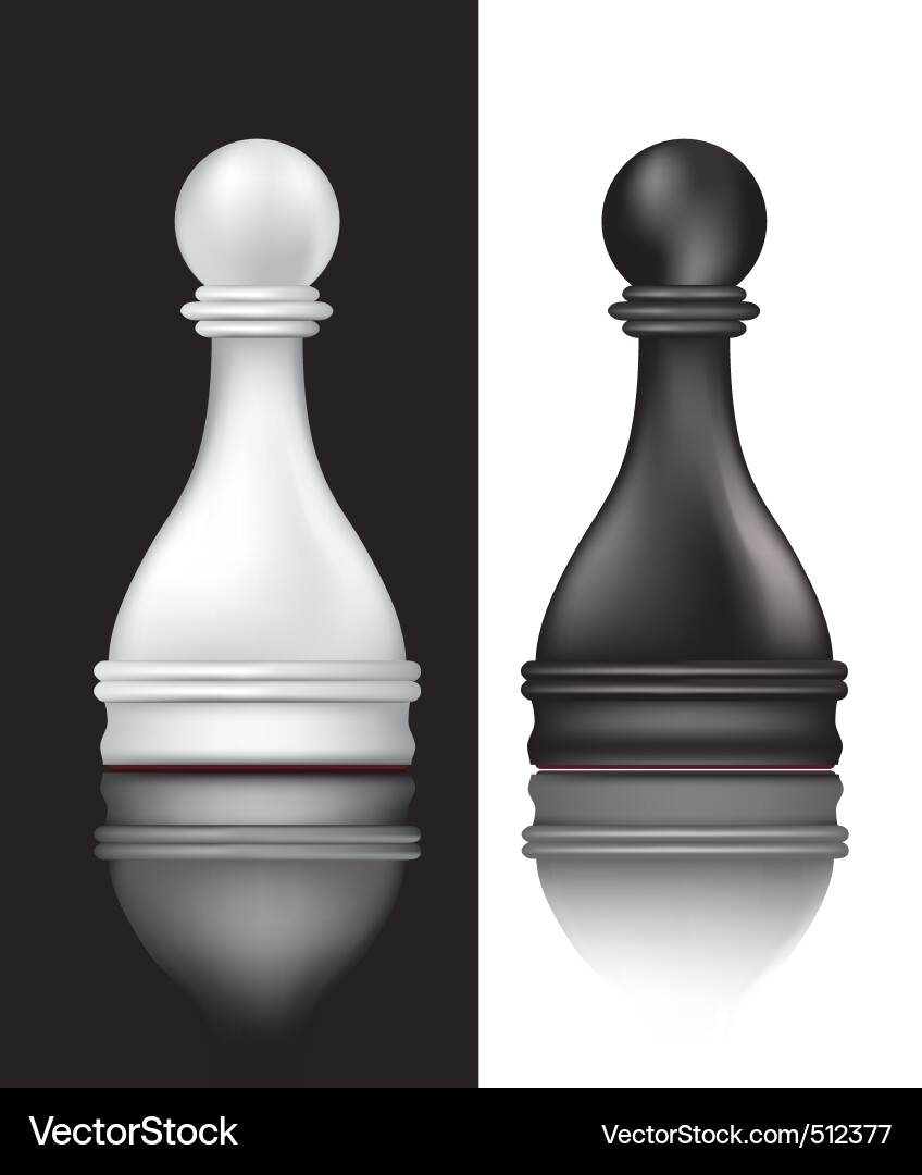 Chess Pawn 3D Rendering Vector Image