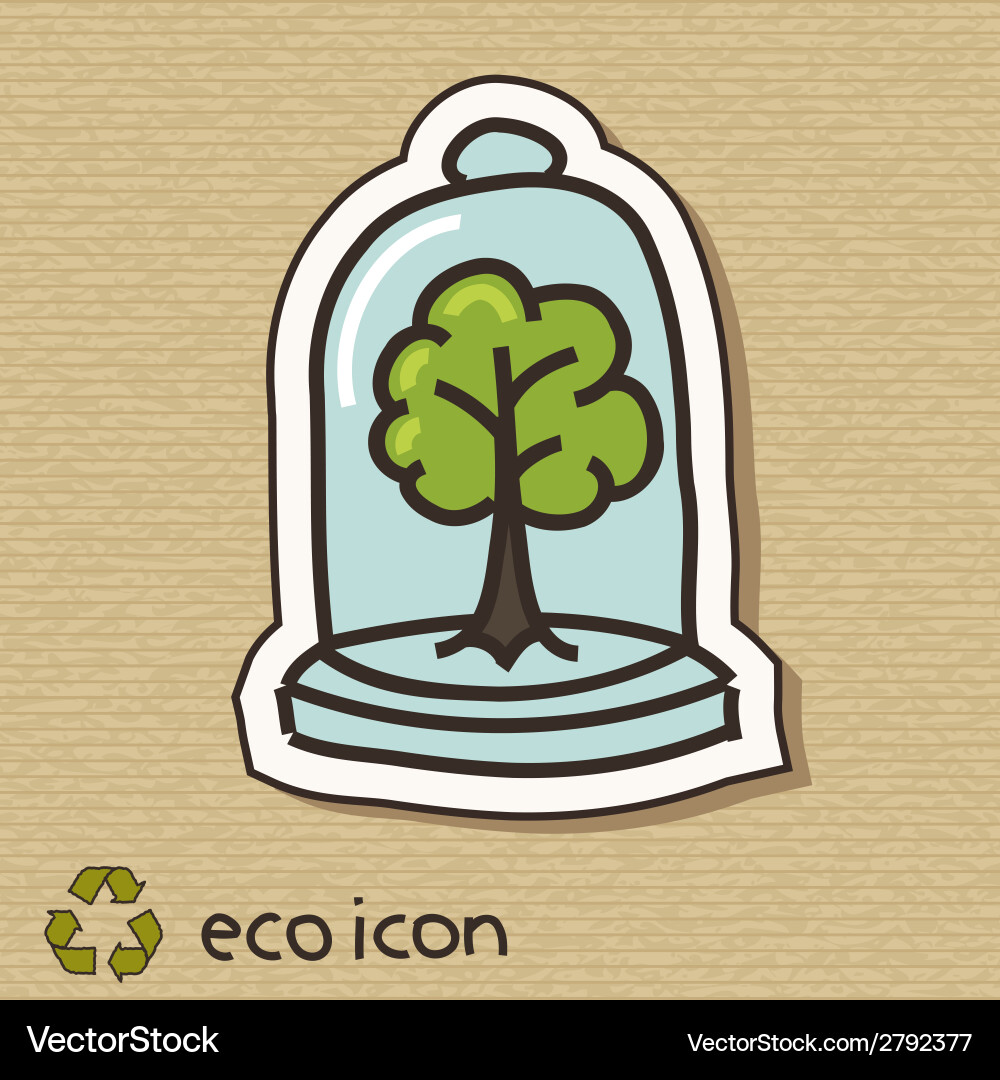 Ecology Cardboard Concept Vector Image
