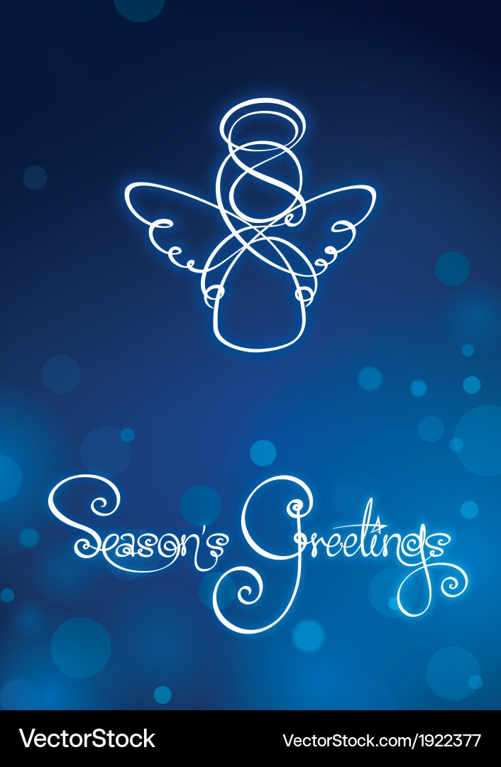 Elegant Script New Year Card vector image
