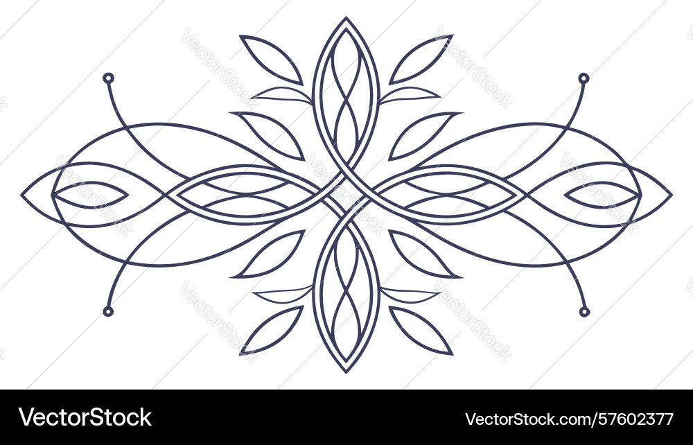 Intricate abstract scrollwork design element Vector Image
