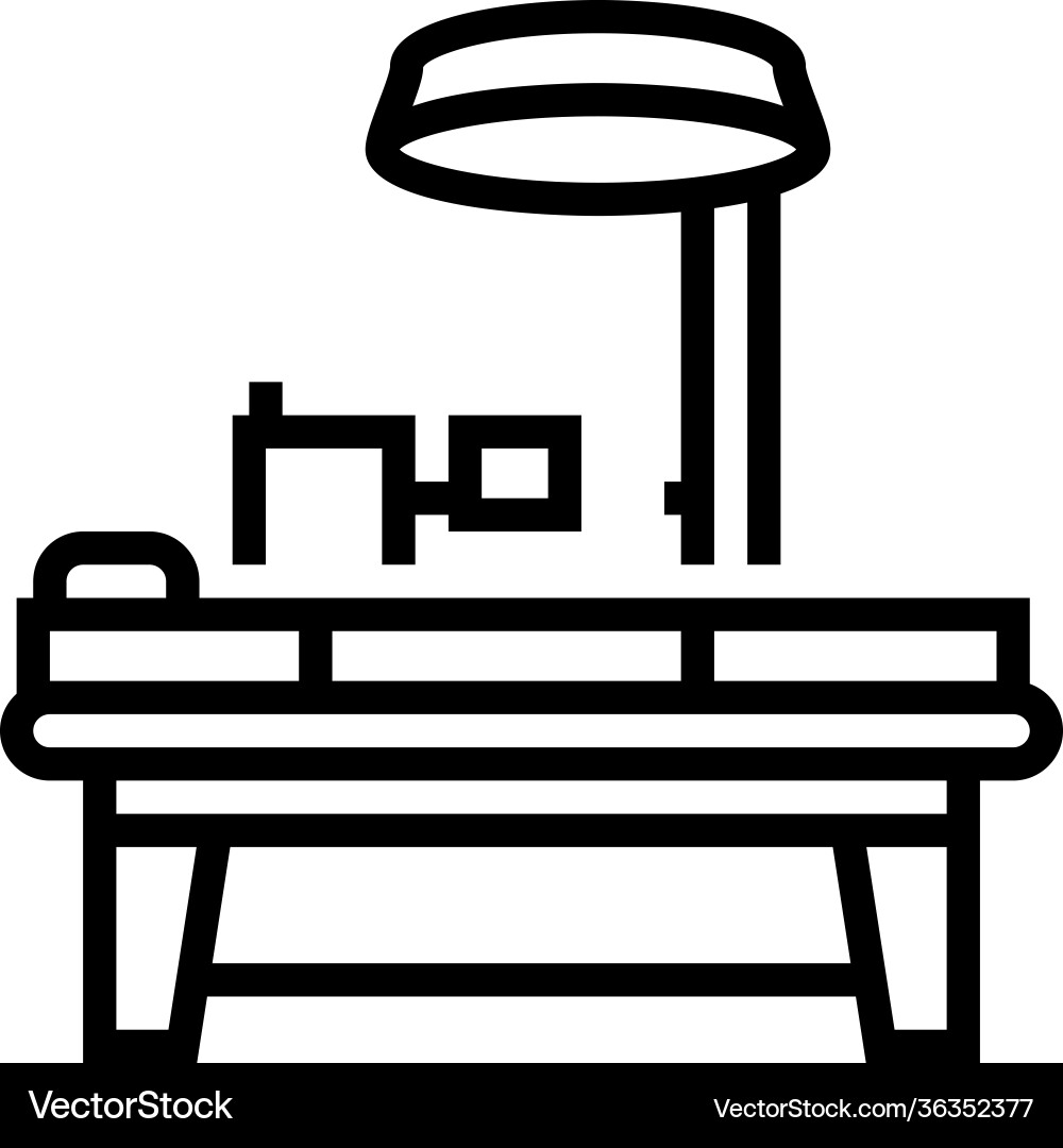 Operating table line icon vector image