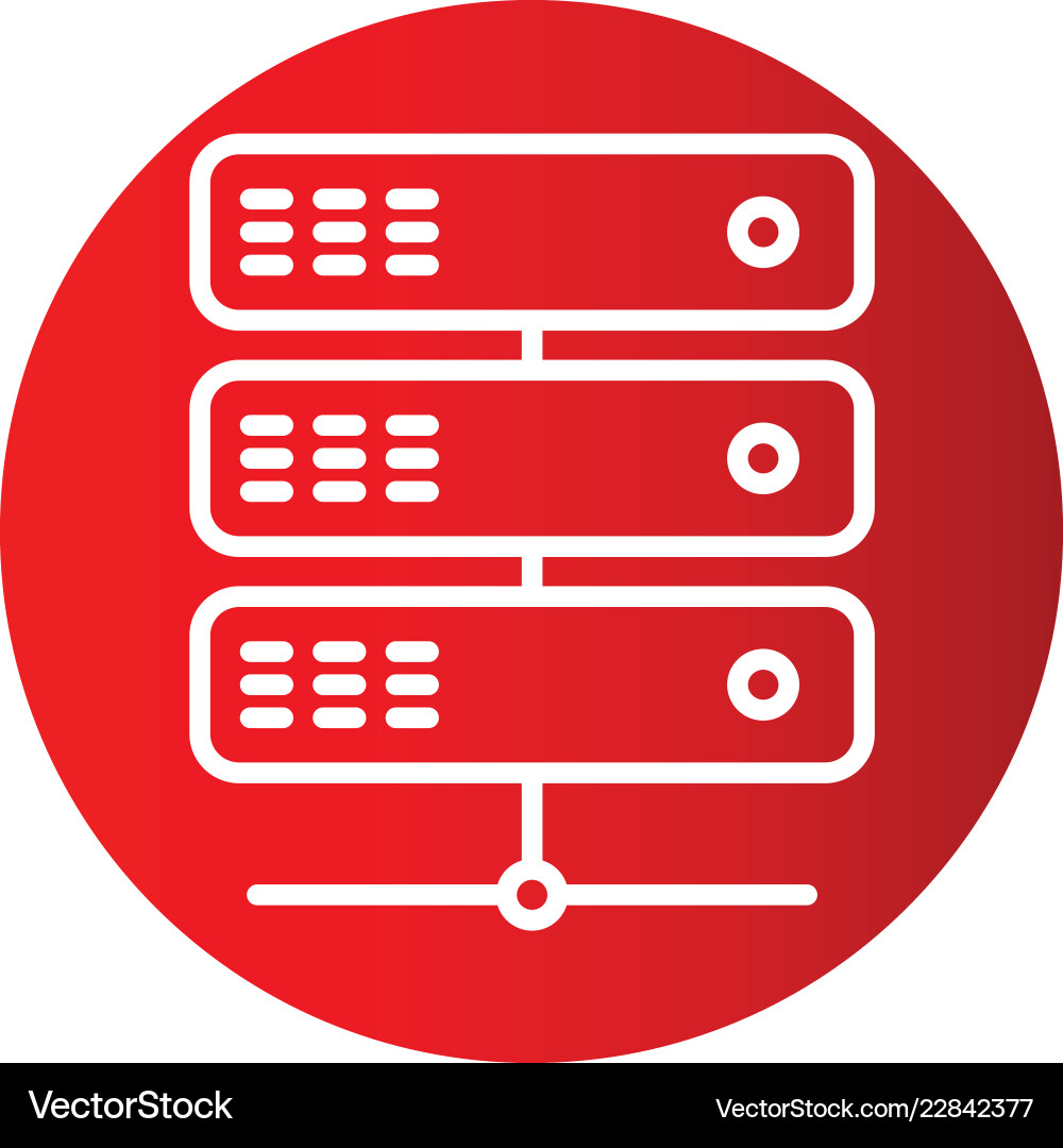 Server icon in creative design with elements Vector Image
