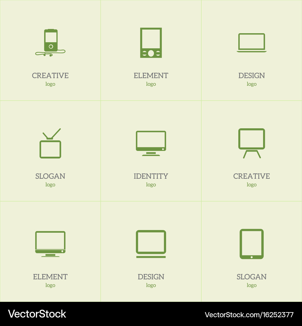 Set of 9 editable gadget icons includes symbols Vector Image