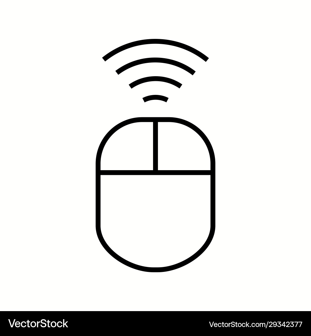 Unique wireless input device line icon Vector Image