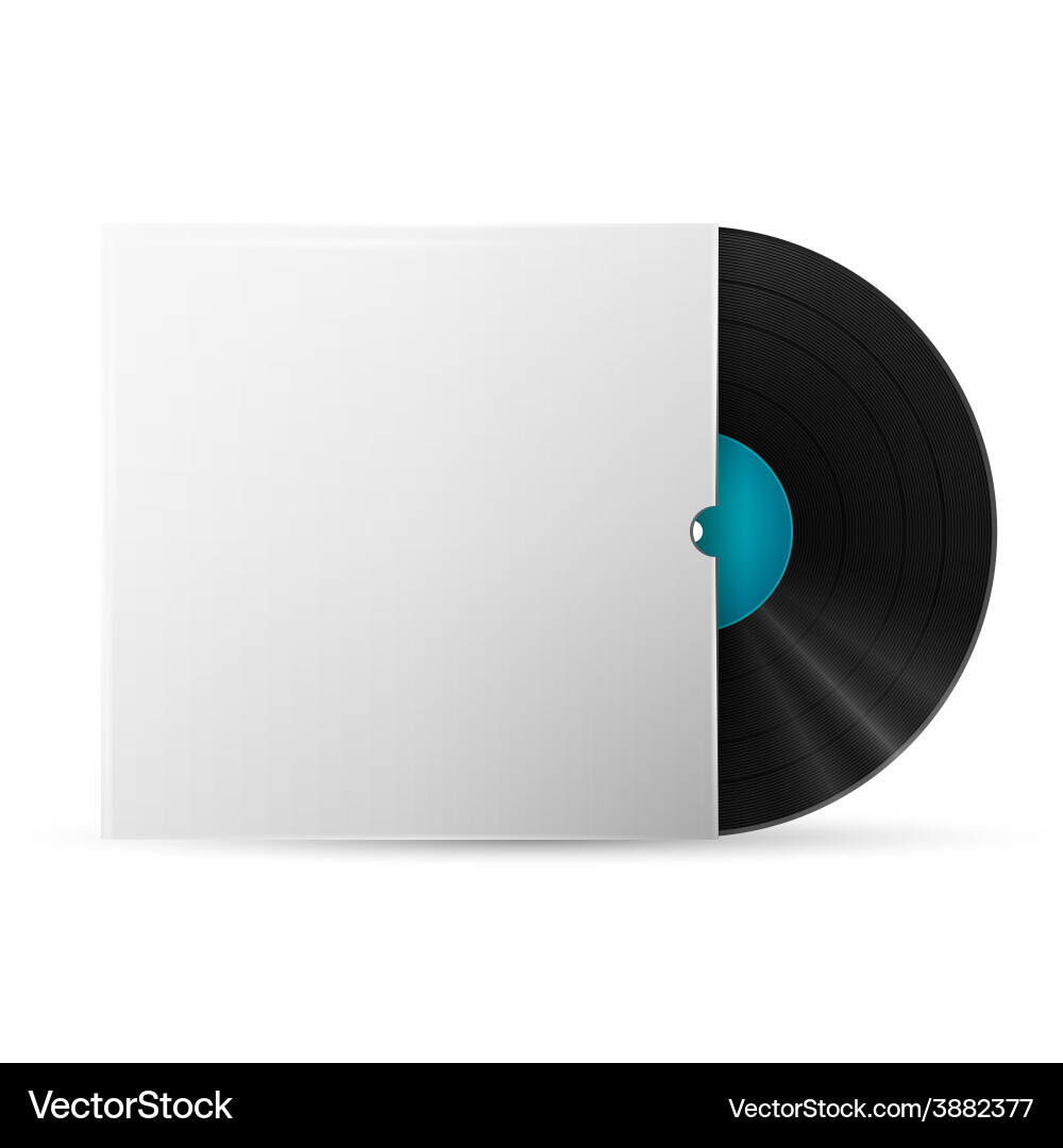 Vinyl record in a paper case Vector Image