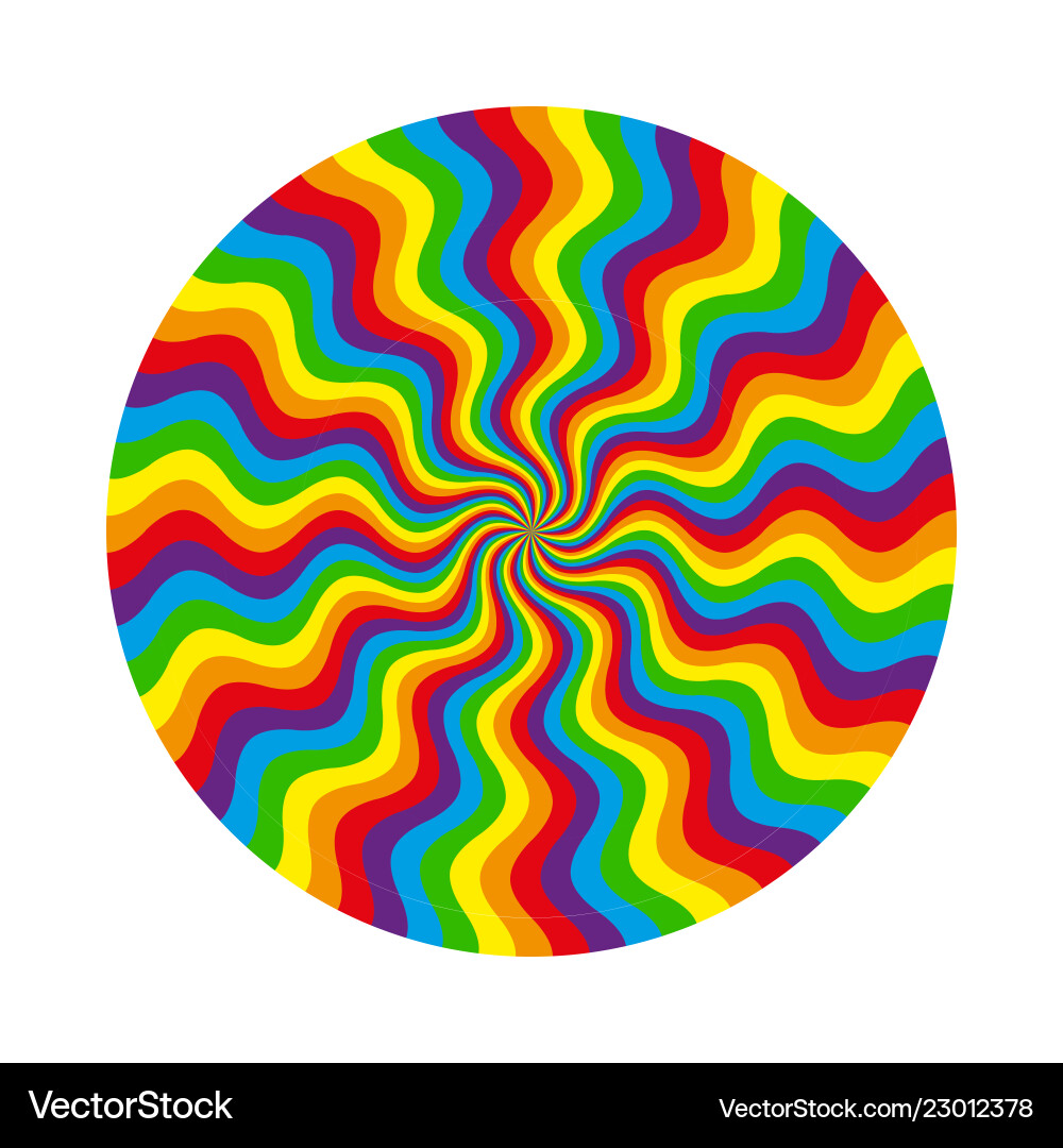 Abstract circular pattern of multicolored wavy Abstract circular pattern of multicolored wavy vector image