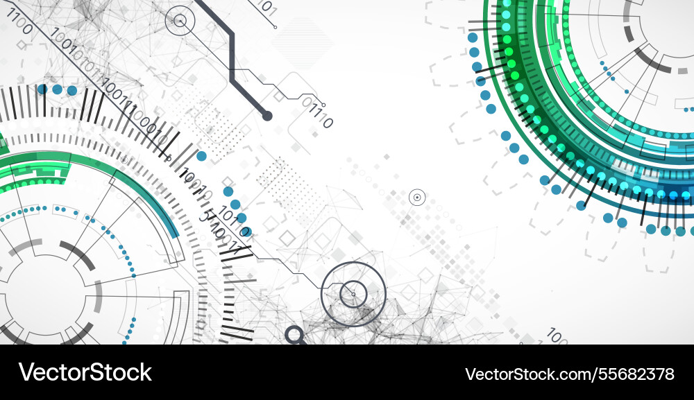 Abstraction on the theme of tech circles Abstraction on the theme of tech circles vector image