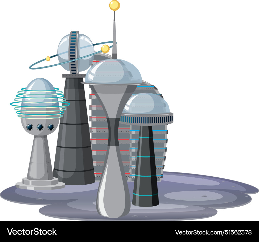 Advanced futuristic buildings and structures Advanced futuristic buildings and structures vector image