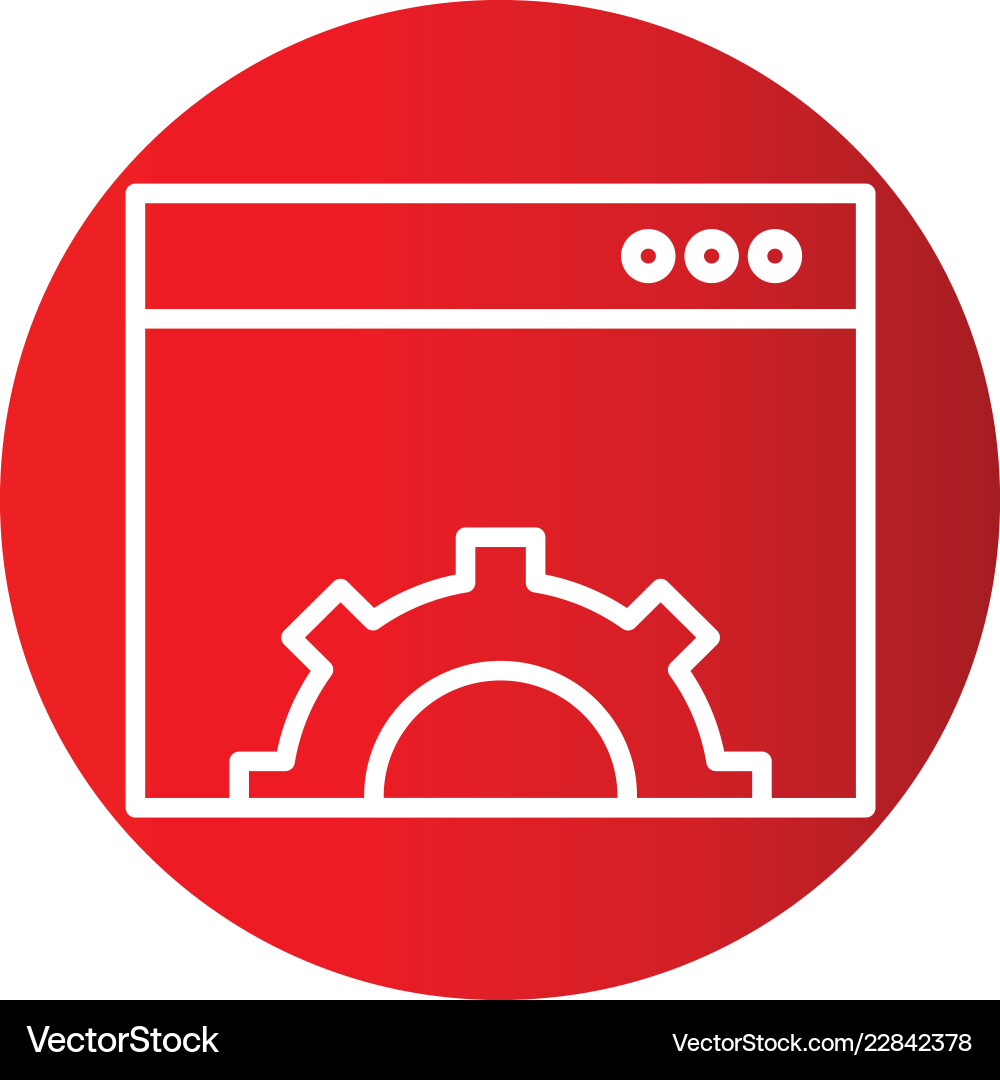 Browser setting icon in creative design vector image