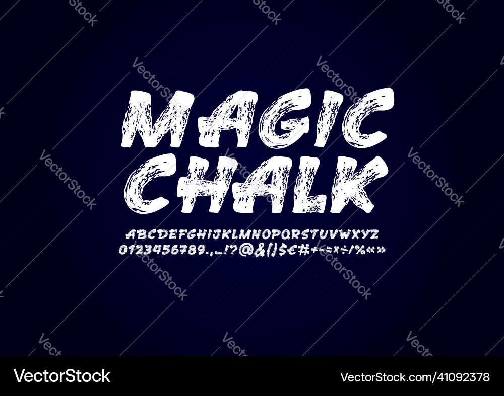 Brush handwritten font script chalk alphabet Brush handwritten font script chalk alphabet vector image