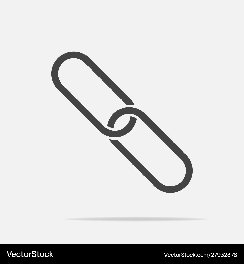 Chain links icon layers grouped for easy editing Vector Image