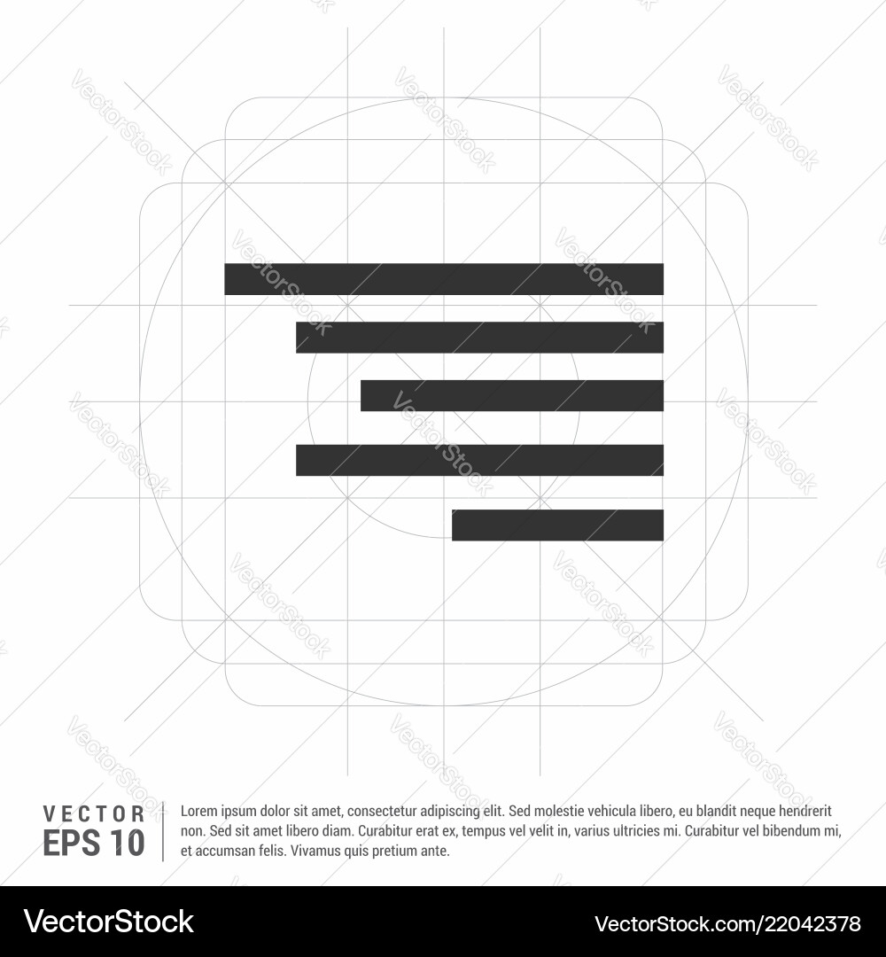 Document align icon Vector Image