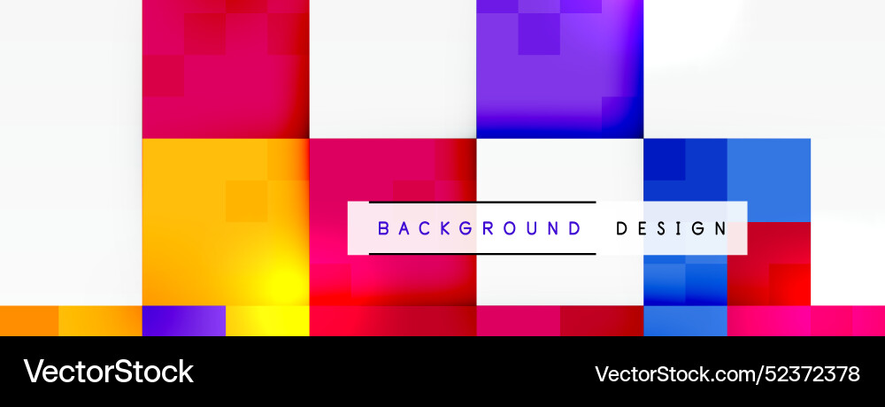 Dynamic colorful squares background Vector Image