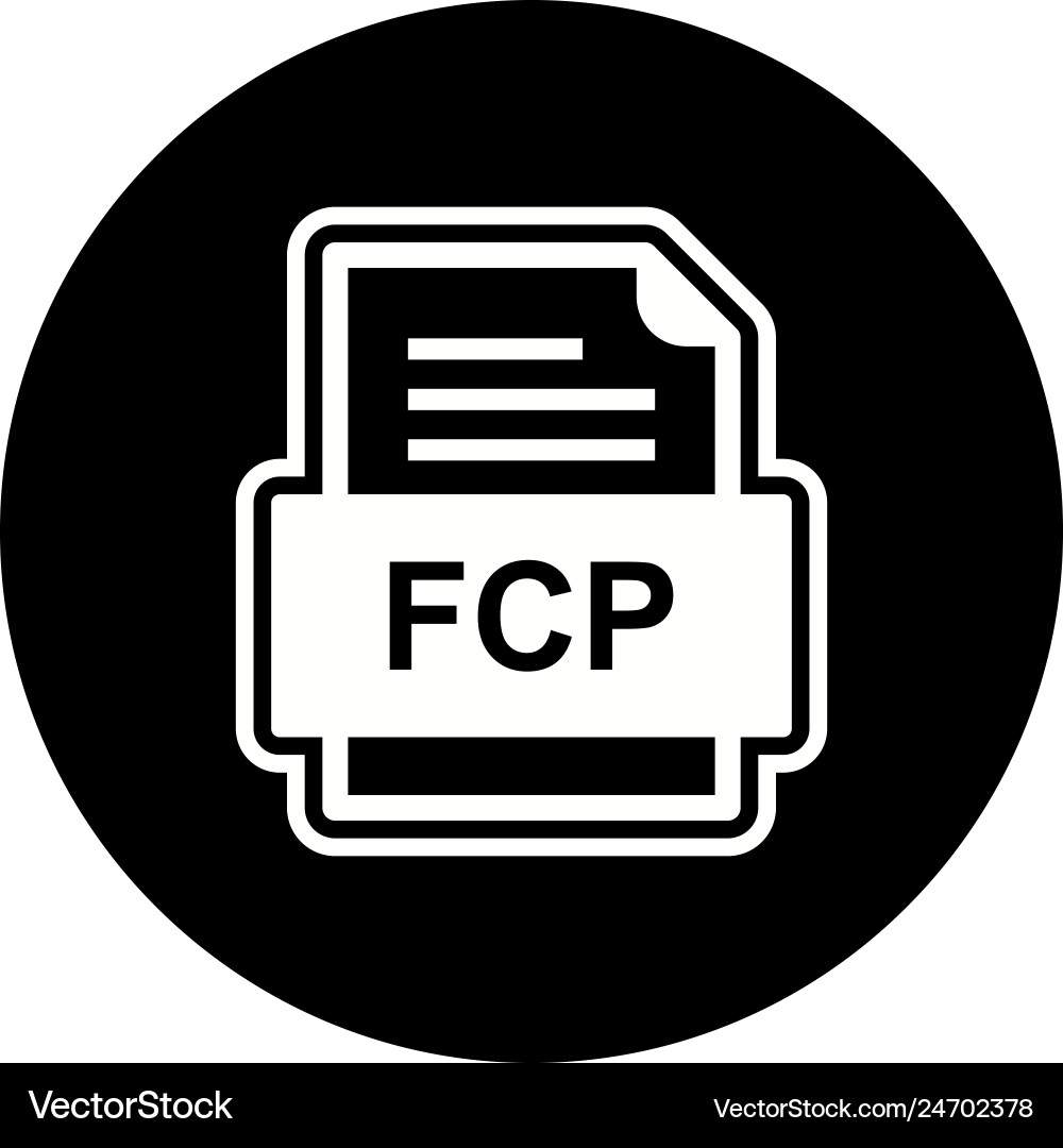 Fcp file document icon vector image