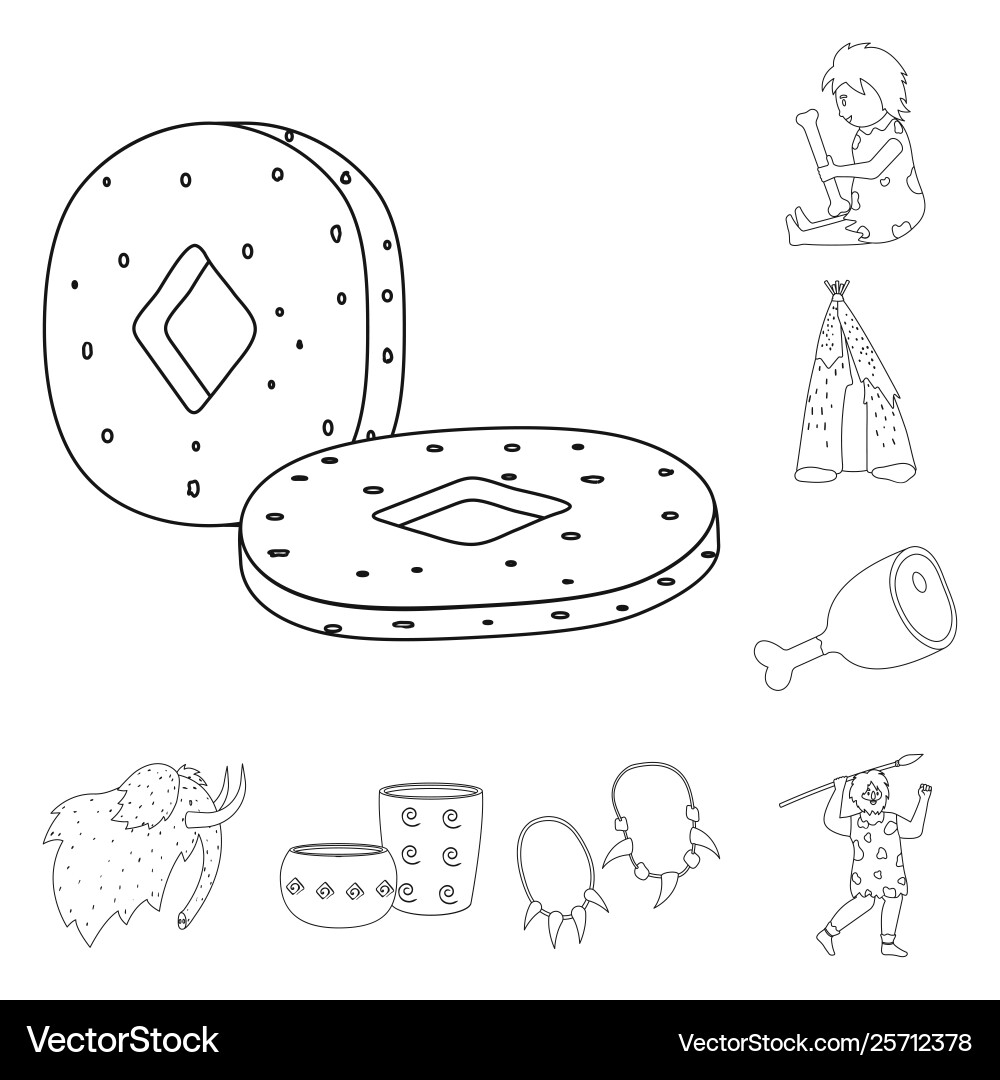 Isolated object ancient and primitive sign set Isolated object ancient and primitive sign set vector image