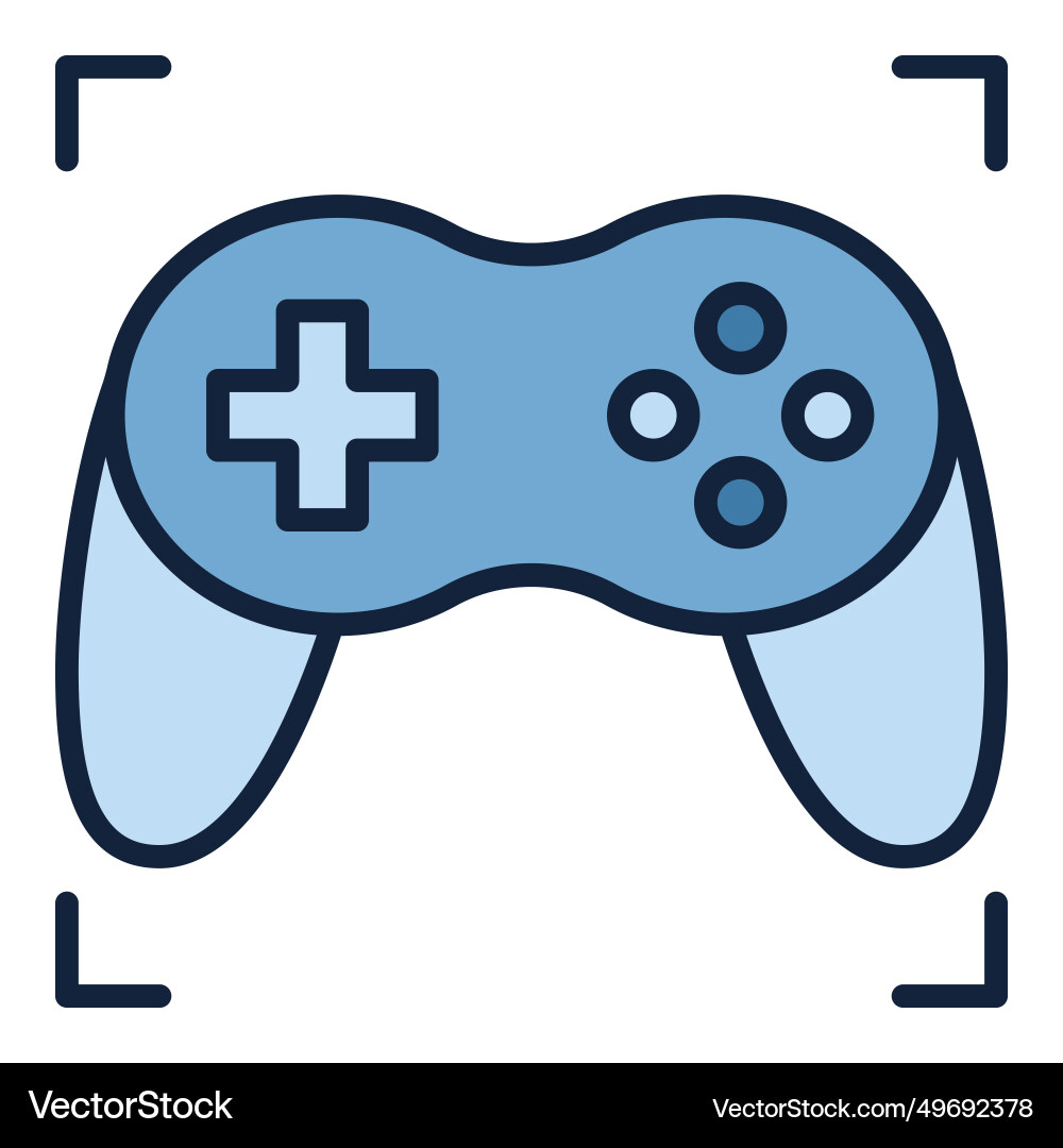 Pc gamepad wireless game controller colored icon Pc gamepad wireless game controller colored icon vector image