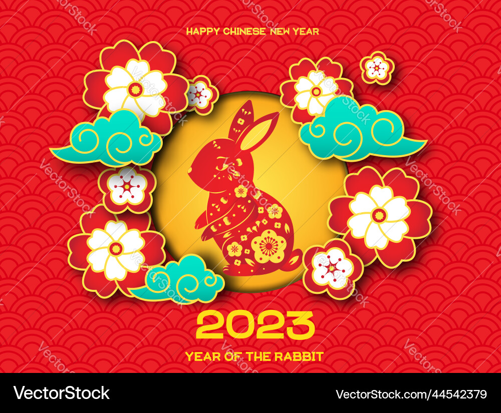 2023 jahr von kaninchen bunt chinesisch neu 2023 jahr von kaninchen bunt chinesisch neu vektorbild