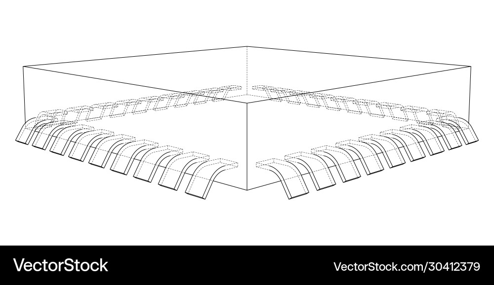 3d microchip rendering 3d microchip rendering Vector Image