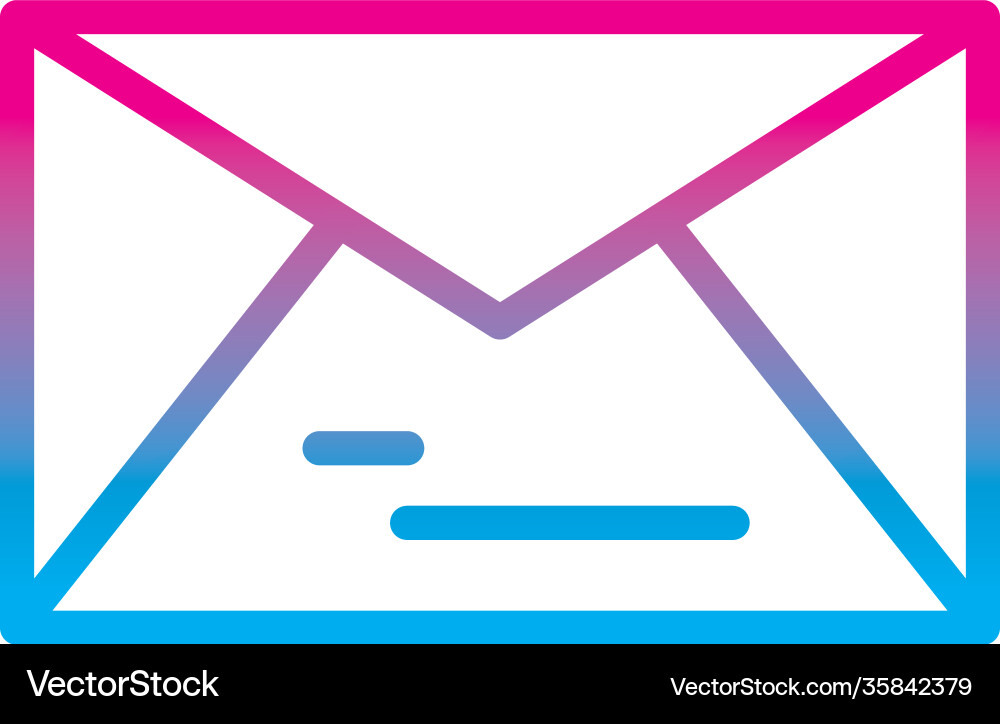 Envelope gradient style icon design vector image