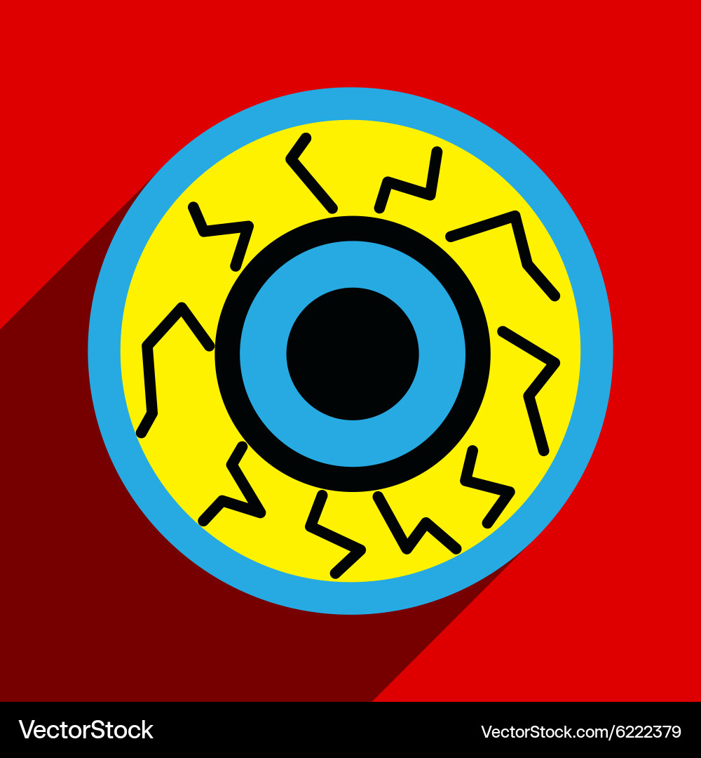 Flat with shadow icon and mobile application Vector Image