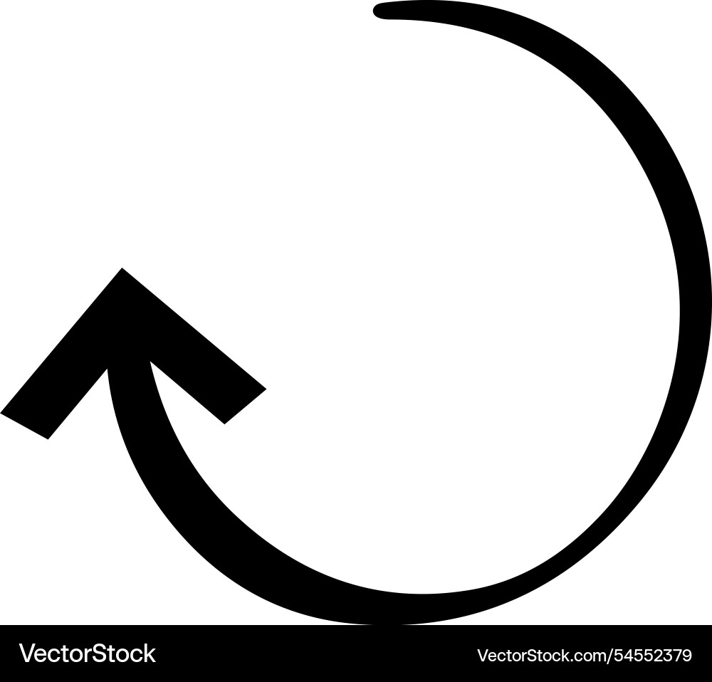 Hand drawn circular arrow creating a continuous Hand drawn circular arrow creating a continuous vector image