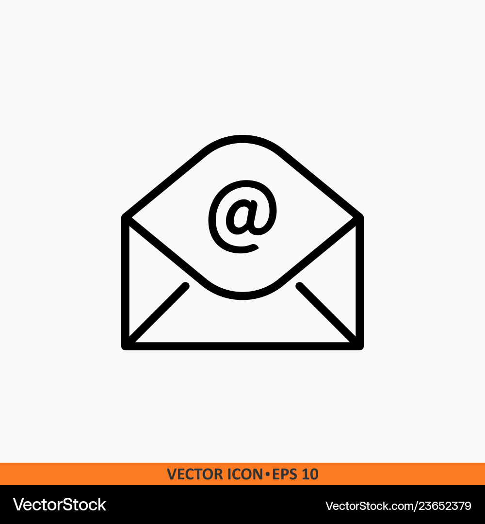 Icon message open envelop and symbol email Vector Image