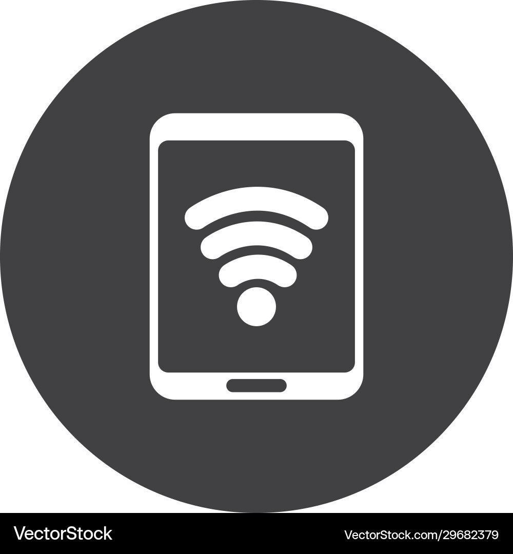 Isolated smartphone and wifi block flat style icon vector image