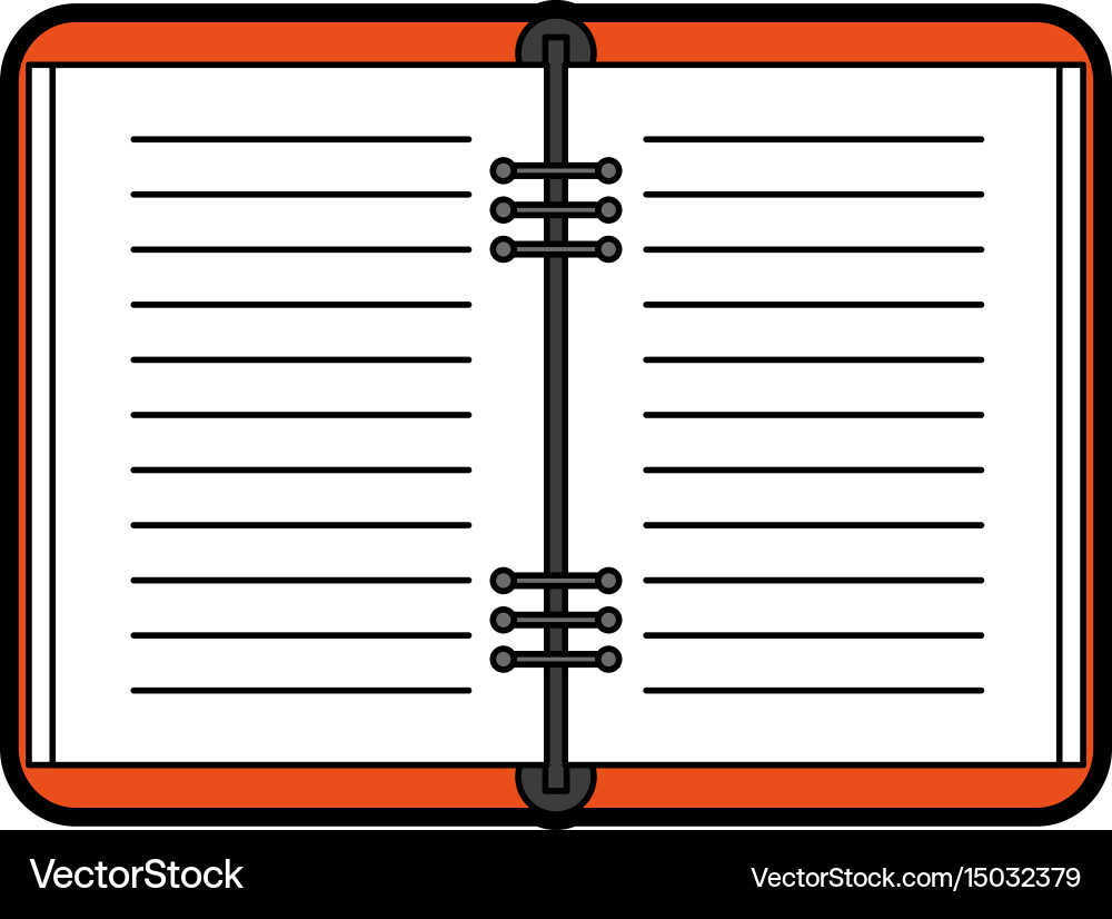 Open notebook icon image vector image