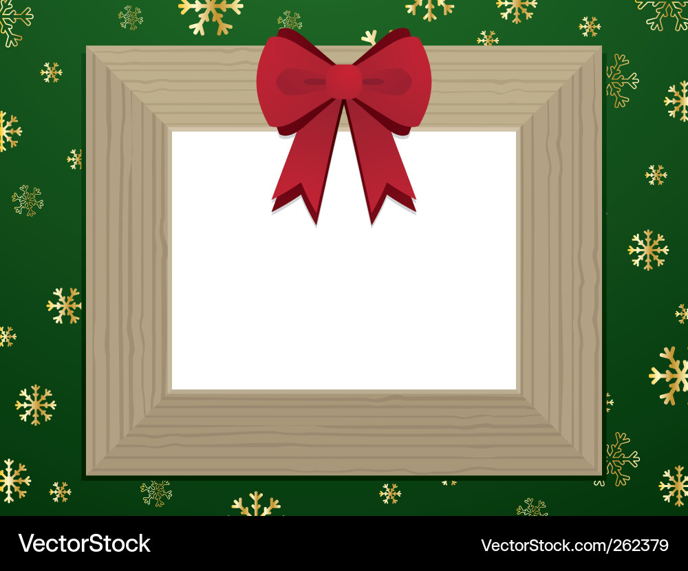 Rustic Wooden Picture Frame Vector Image