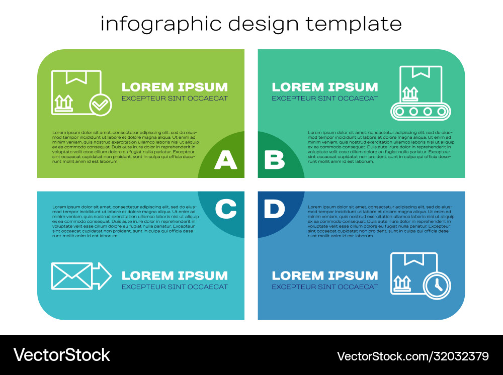 Set line envelope package box with check mark Set line envelope package box with check mark vector image