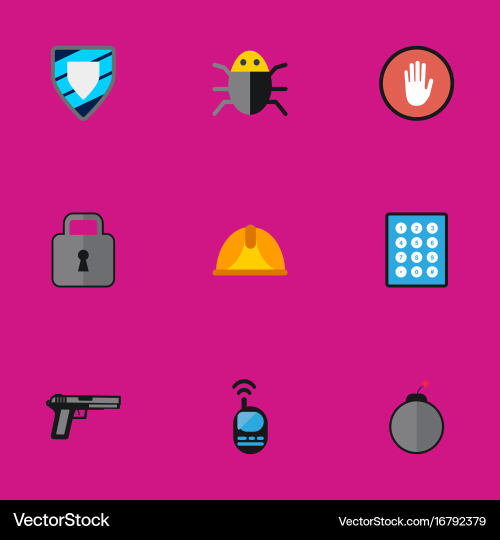 Set of 9 editable procuring flat icons includes vector image