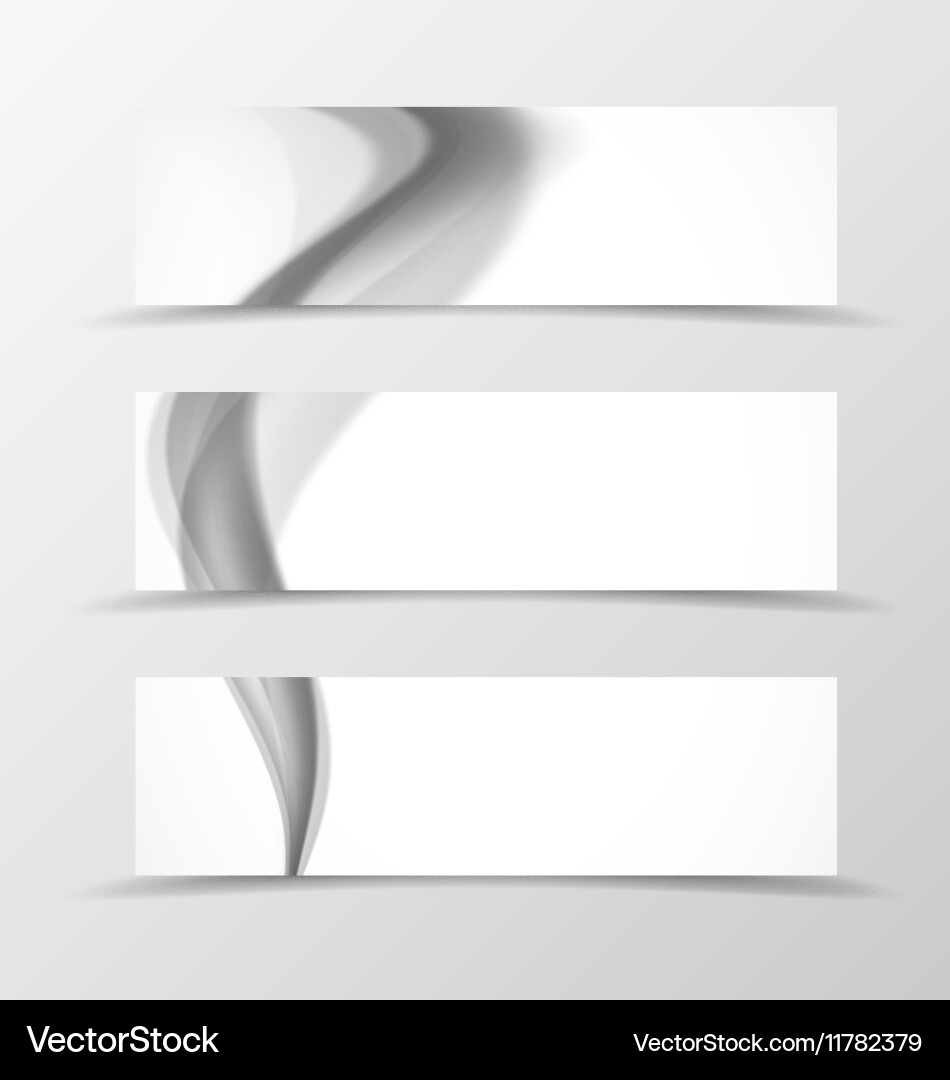 Set of header banner dynamic design Vector Image