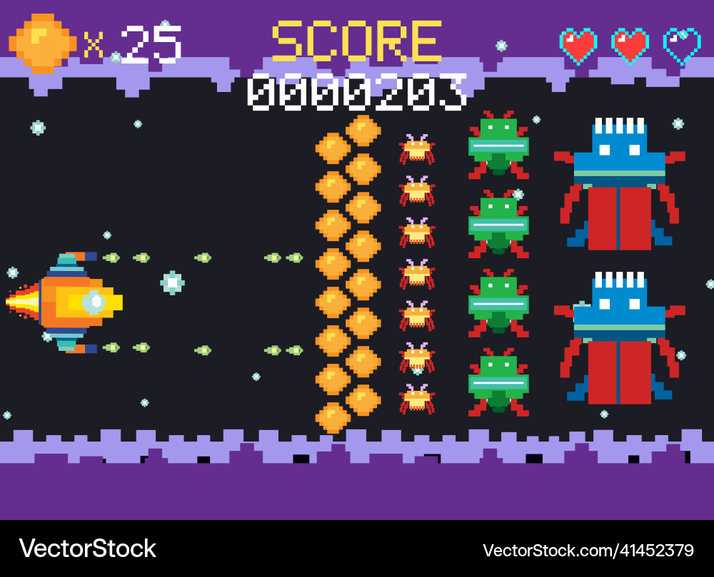 Space game user interface template Vector Image