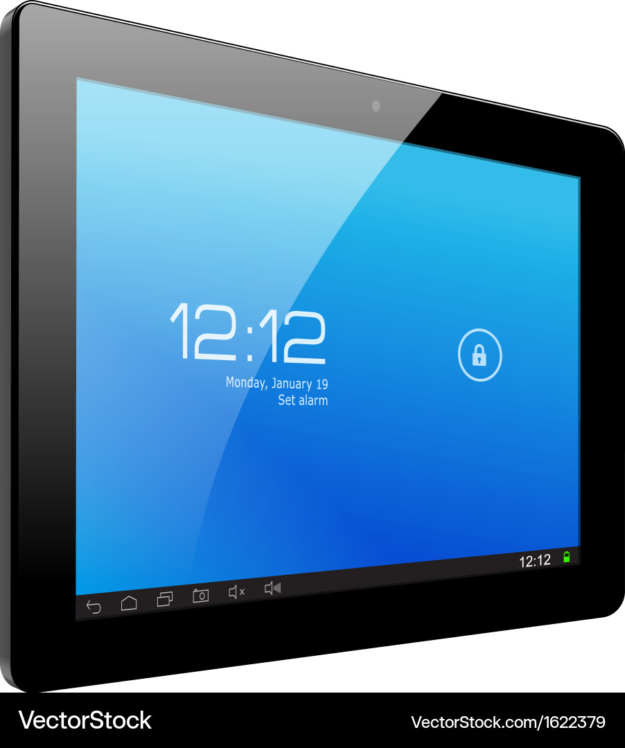 Tablet Computer Display vector image