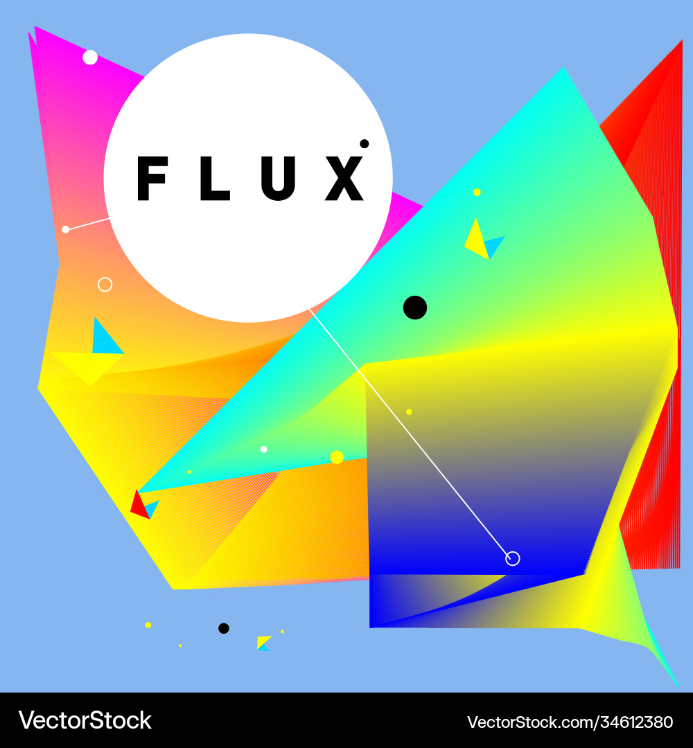 3d colorful wave background dynamic flux effect vector image