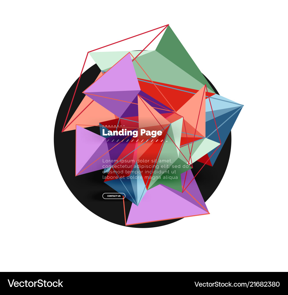 3d triangle abstract background polygonal 3d triangle abstract background polygonal Vector Image