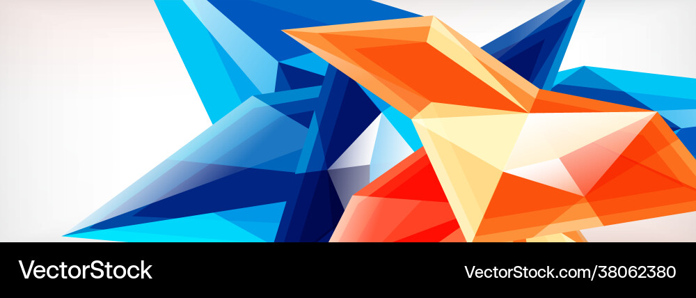 3d triangles and pyramids abstract Vector Image