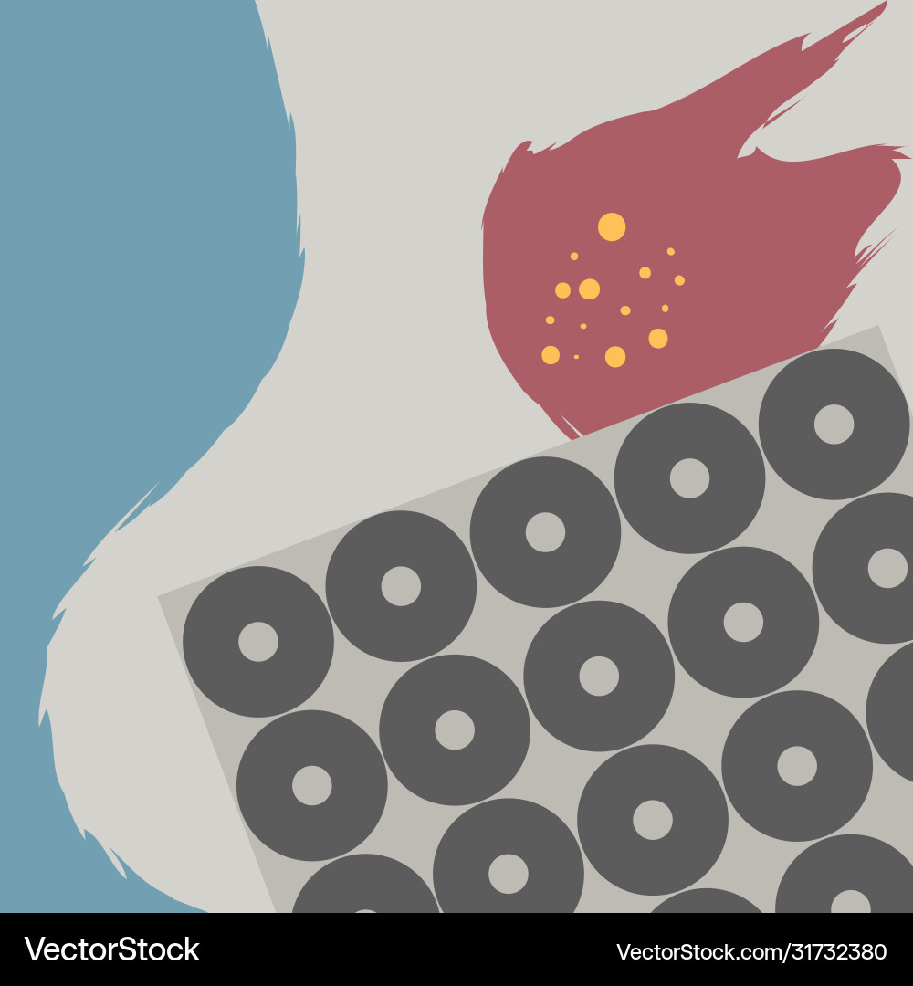 Abstract background drawn with various shapes vector image