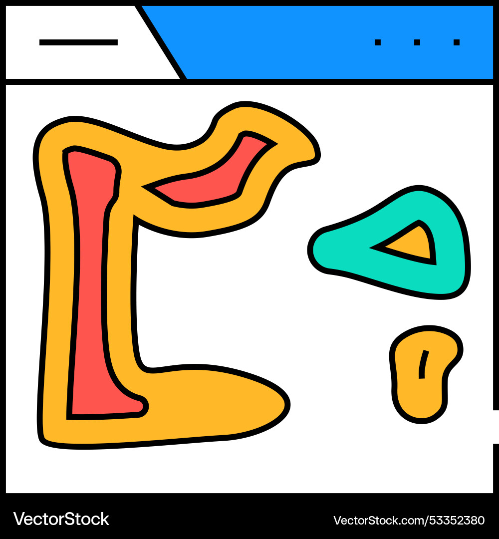 Heatmap ux ui design icon color vector image