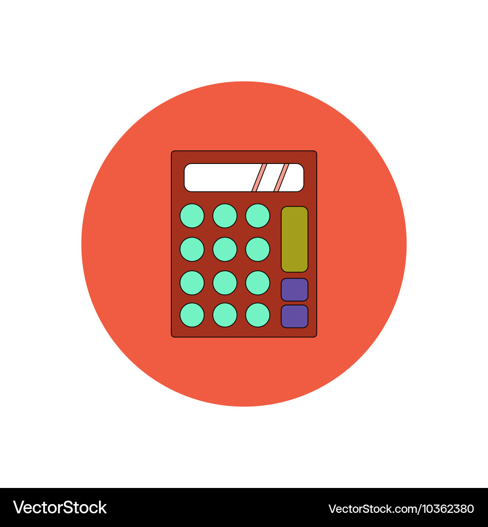 In flat design of calculator vector image
