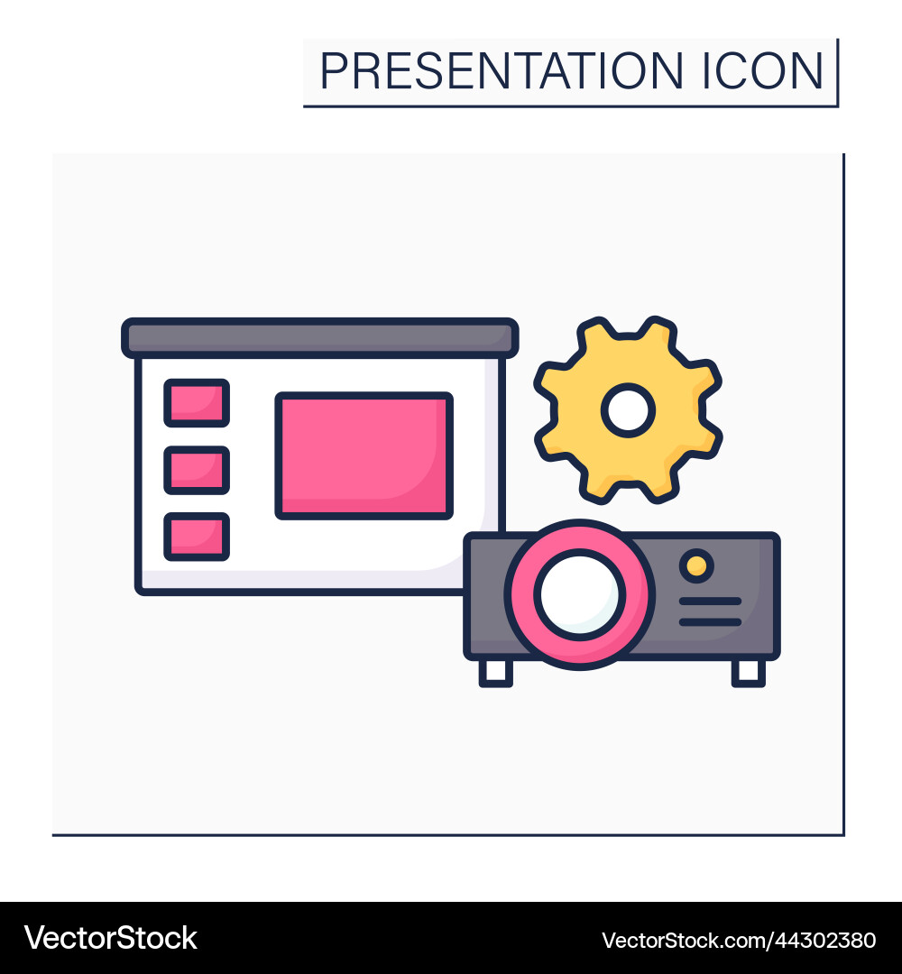 Overhead projector color icon Overhead projector color icon vector image