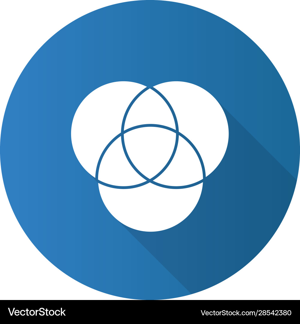 Overlapping Color Circles with Shadow vector image