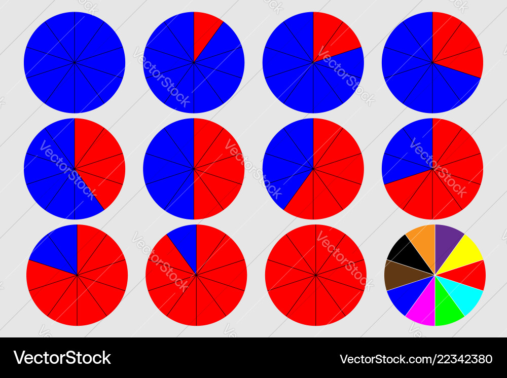 Pie Chart Data Visualization vector image