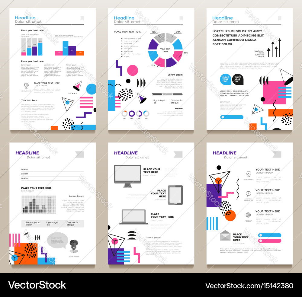 Presentation booklets - template a4 pages vector image