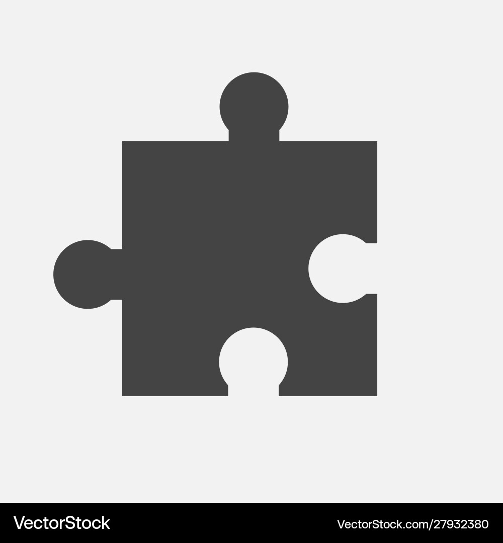 Puzzle icon layers grouped for easy editing vector image