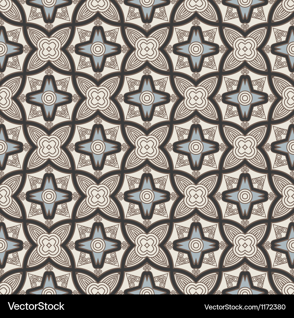 Retro Ornate Pattern Tile vector image