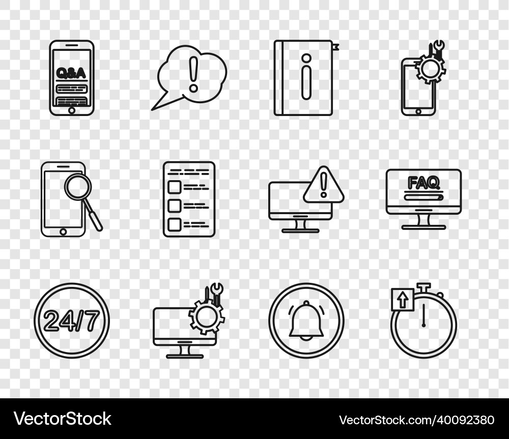 Set line clock 24 hours user manual computer Set line clock 24 hours user manual computer vector image