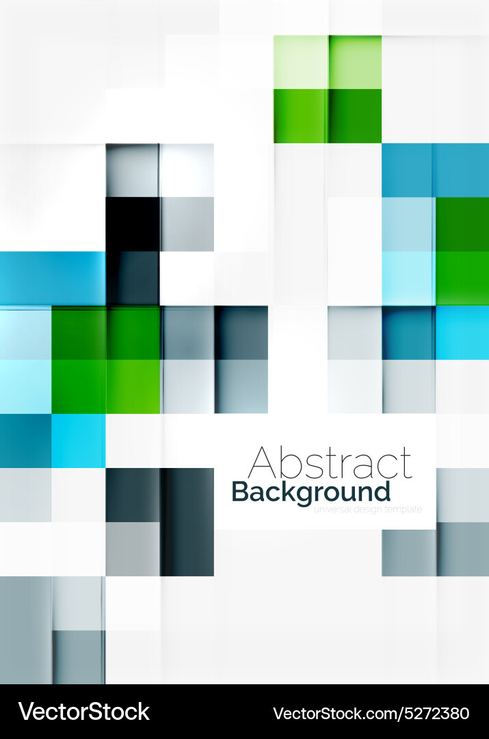 Square shape mosaic pattern design universal Vector Image